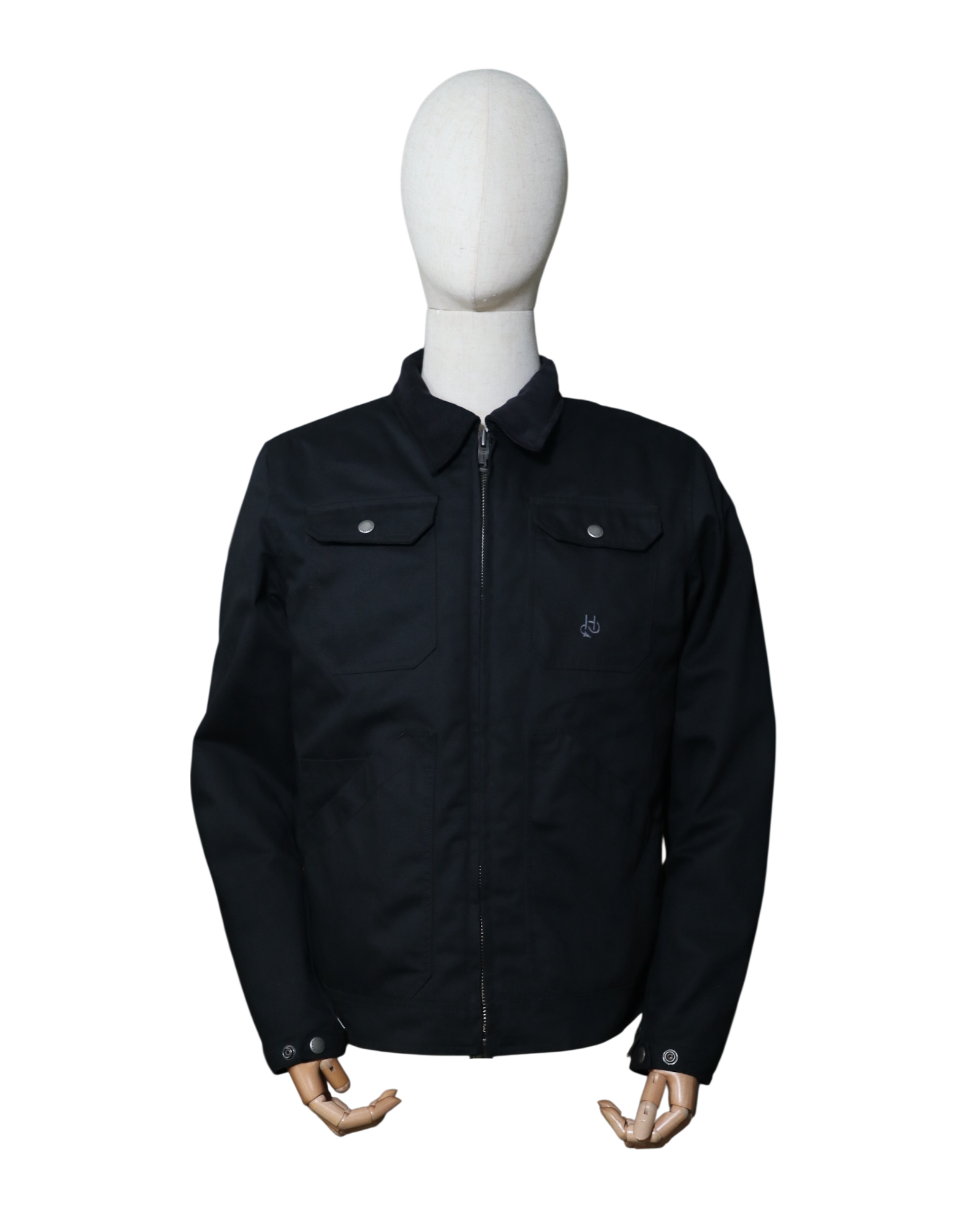 HELSTONS OREGON HOMME COTON CANVAS NOIR - L