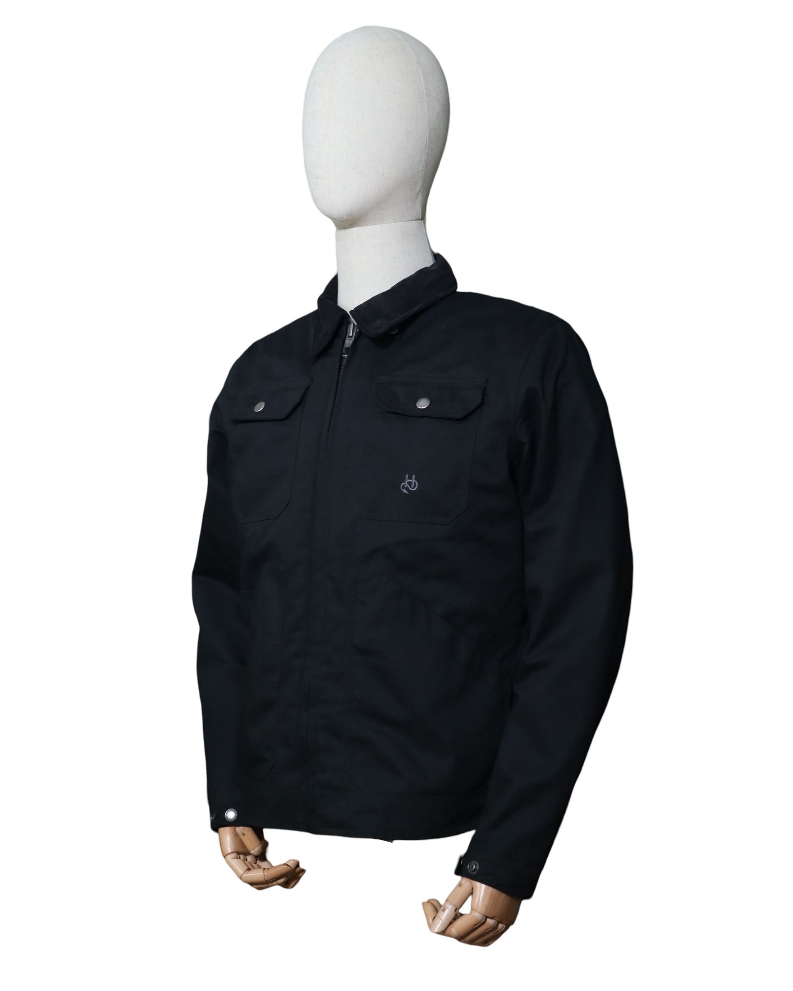 HELSTONS OREGON HOMME COTON CANVAS NOIR - L