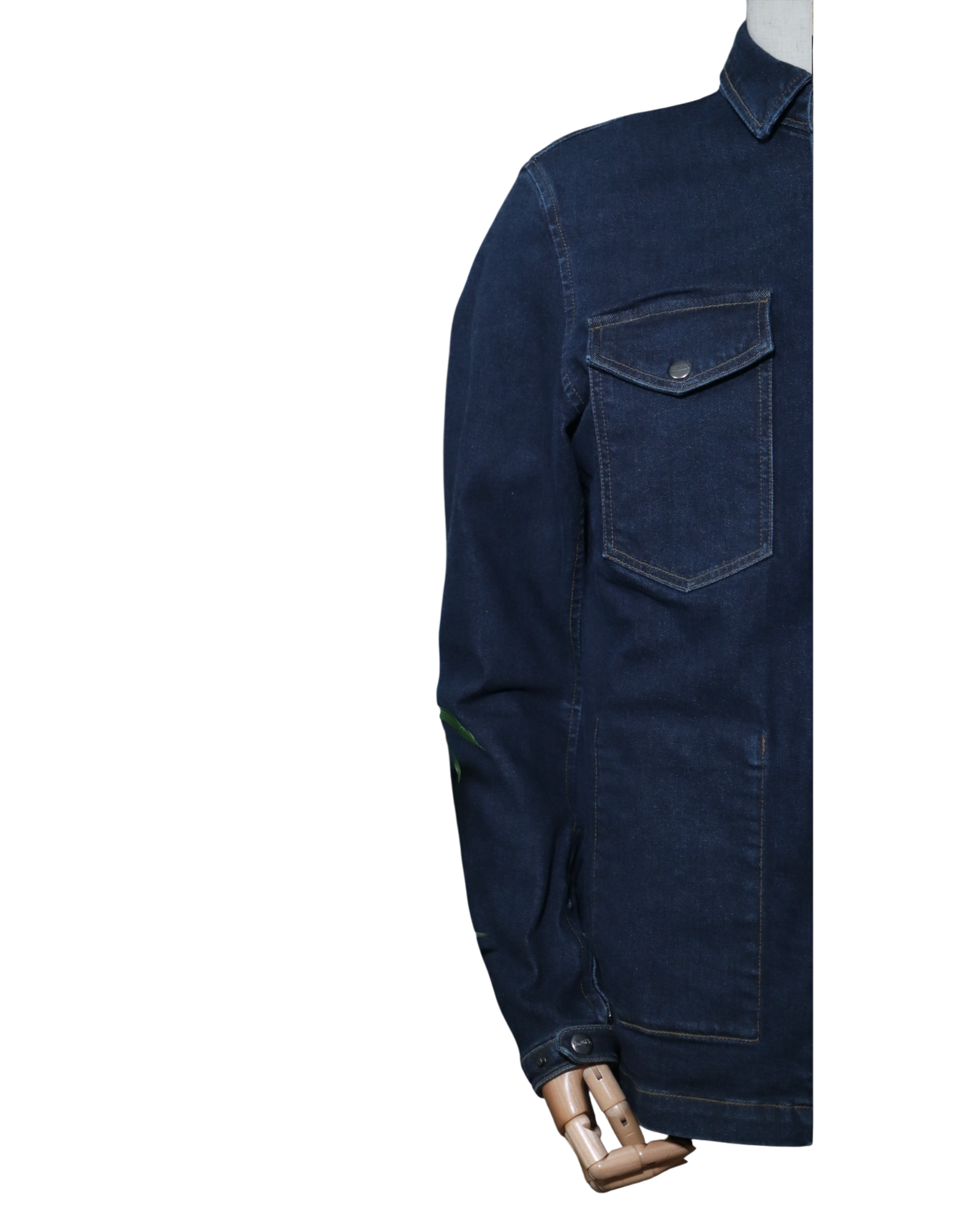 HELSTONS CAPTAIN TOILE DENIM BLEU DIRTY - L
