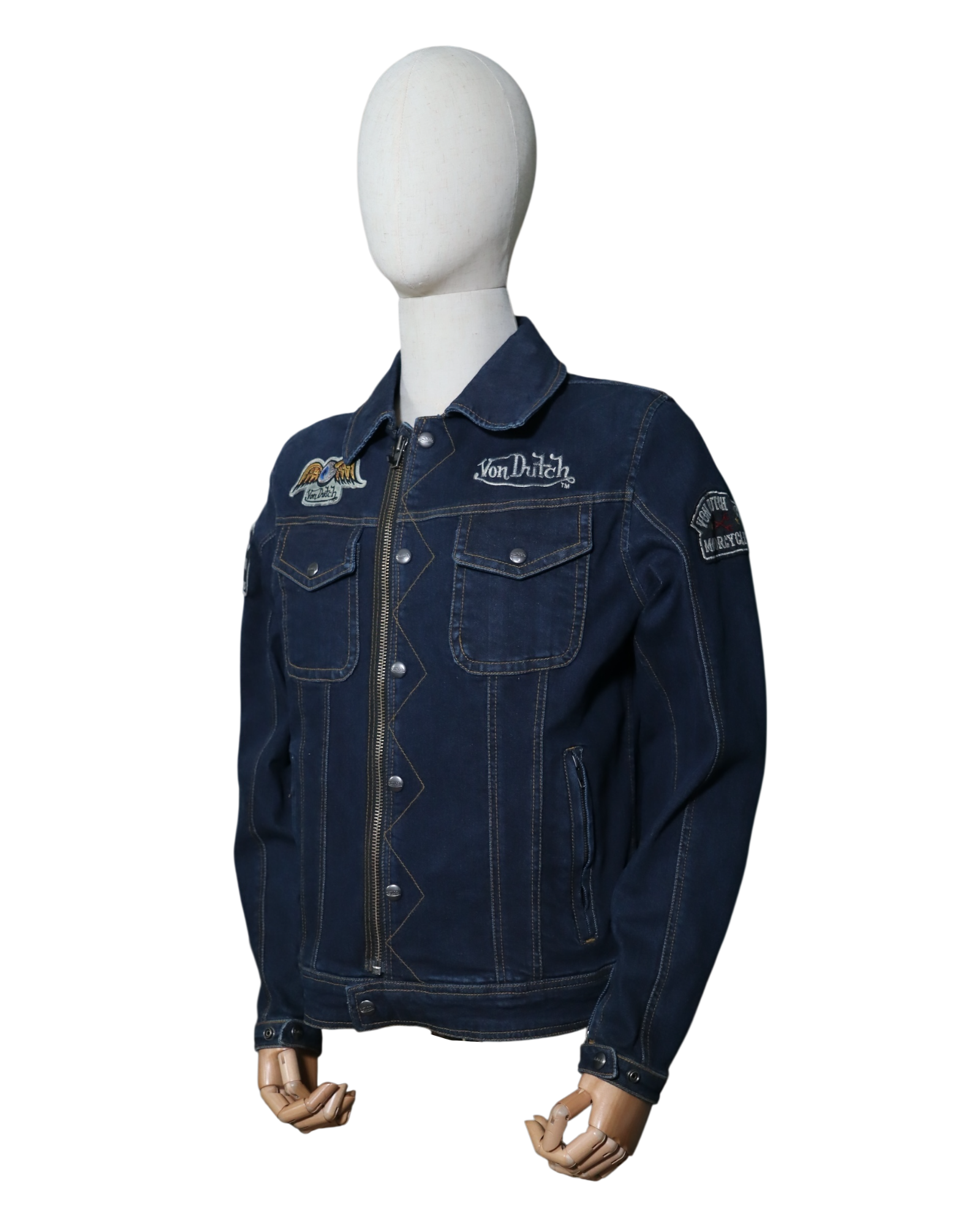 HELSTONS WESTY TOILE DENIM BLEU DIRTY - L