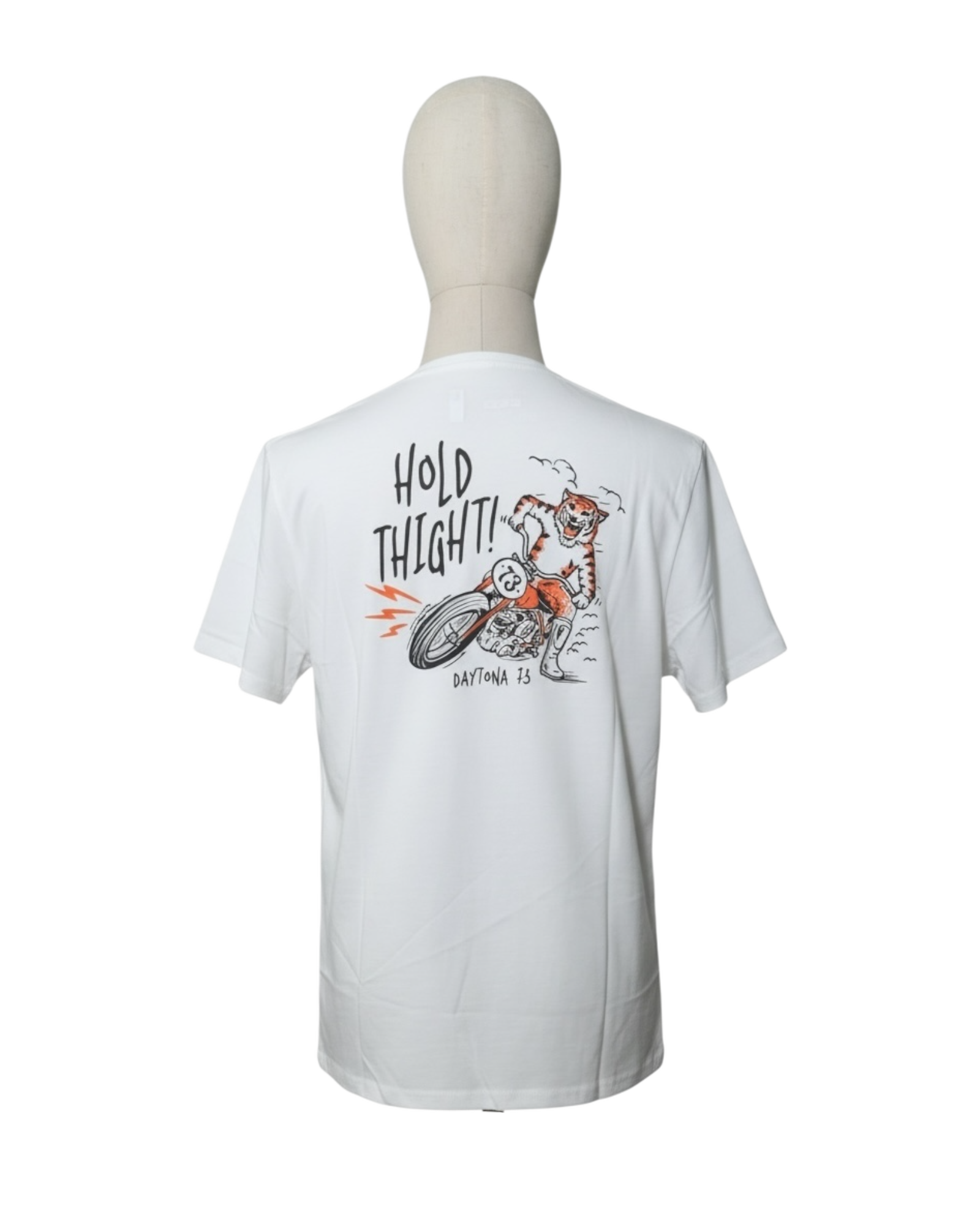 DAYTONA 73 - T SHIRT TIGER BLANC