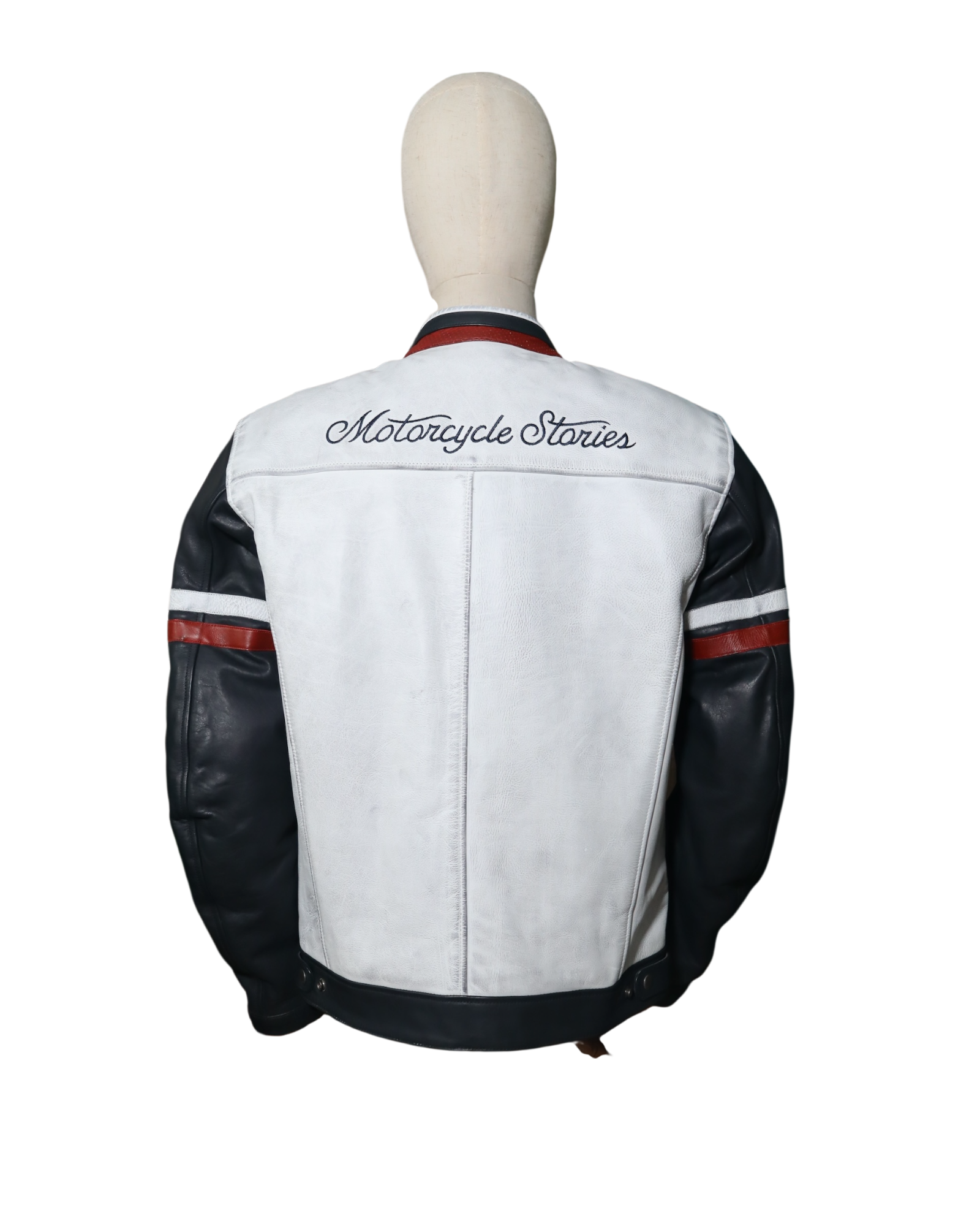 HELSTONS V SERIE CUIR RAG BLEU BLANC - L