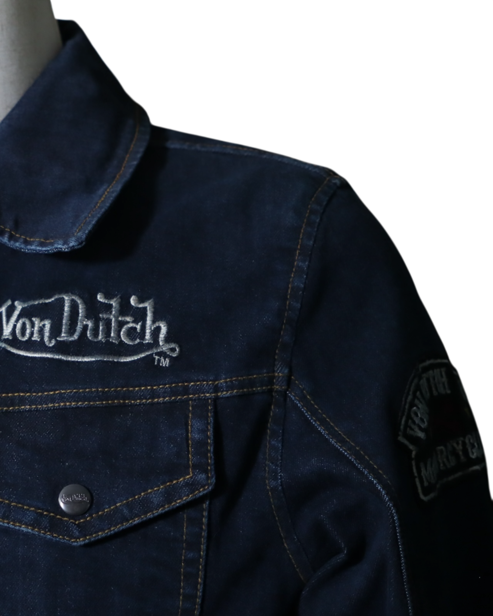 HELSTONS WESTY TOILE DENIM BLEU DIRTY - L