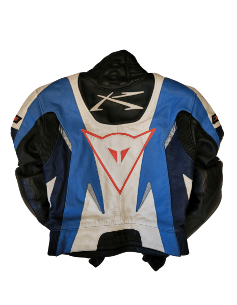 Blouson cuir Dainese blanc bleu femme S occasion