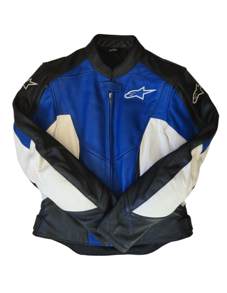 blouson Alpinestars bleu et blanc et noir femme s occasion