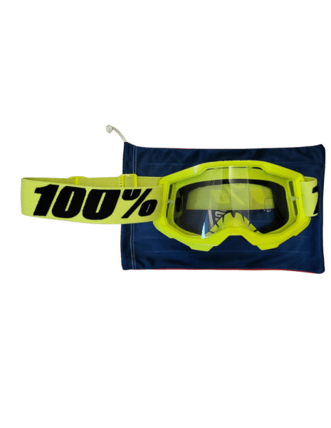 masque moto 100% jaune