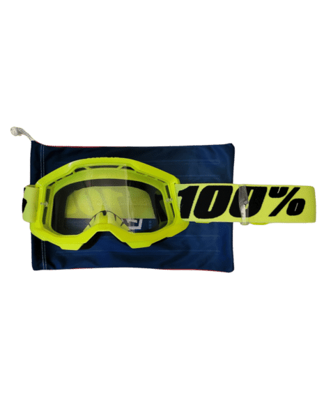 masque moto 100% jaune