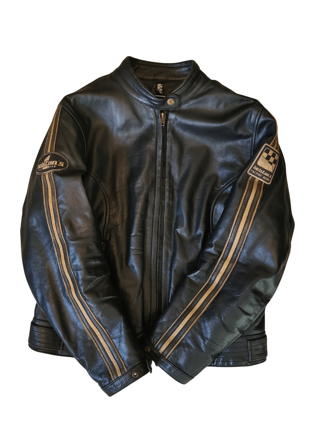 Cuir moto brun helstons femme XXL reconditionné