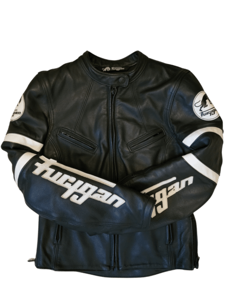 Blouson encuir noir et blanc furygan femme s avec protection CE reconditionné