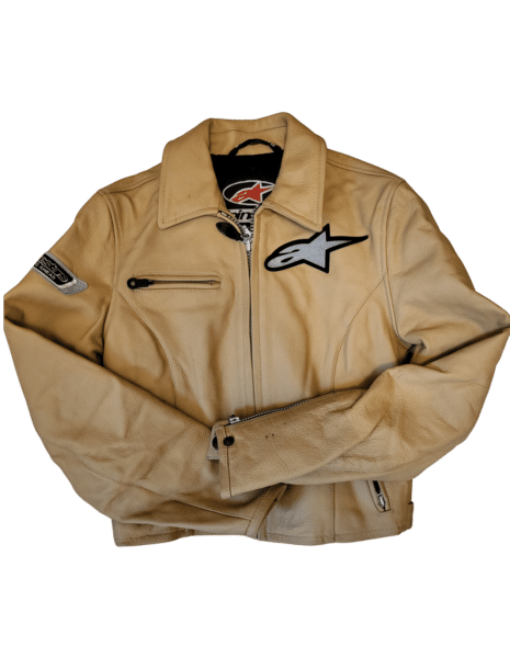 Blouson en cuir Alpinestars beige femme s reconditionné