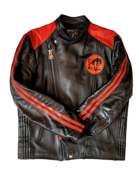 cuir furygan vintage noir et rouge L homme occasion