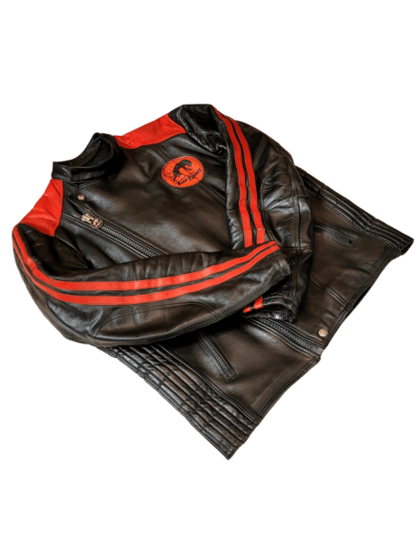 cuir furygan vintage noir et rouge L homme occasion