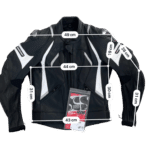 Mesure en cm Cuir moto iXS homme de face