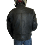 Blouson en cuir Helstons de dos