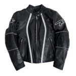 Blouson moto Helstons femme en cuir taille M, protections CE, style rétro, doublure amovible, bon état.