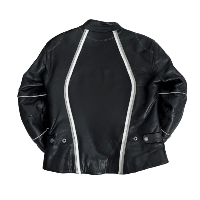 Blouson moto Helstons femme en cuir taille M, protections CE, style rétro, doublure amovible, bon état.