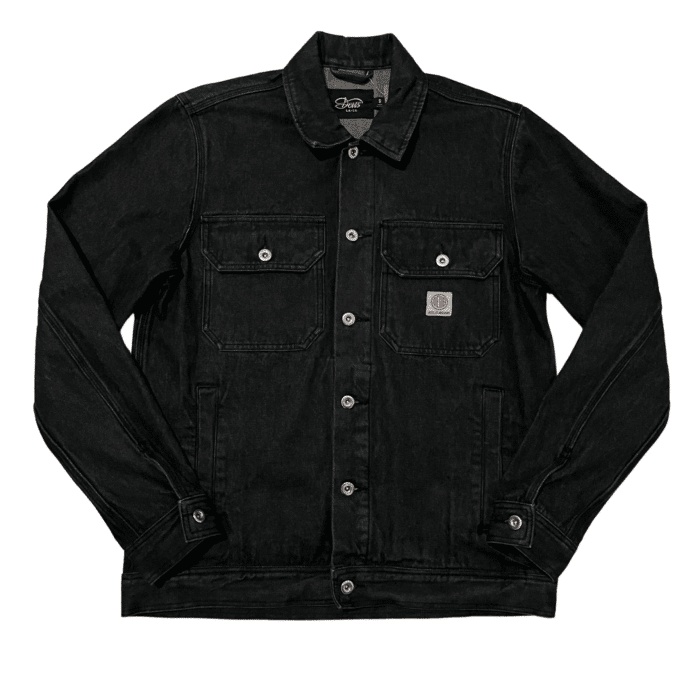 De face: Veste jean deus ex machina homme pas cher