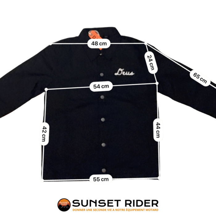 Mesures et guide des tailles en cm Deus ex Machina S Homme