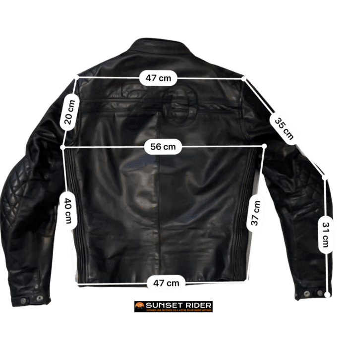 Mesures en cm Equipement motard seconde main Blouson cuir Segura M Homme