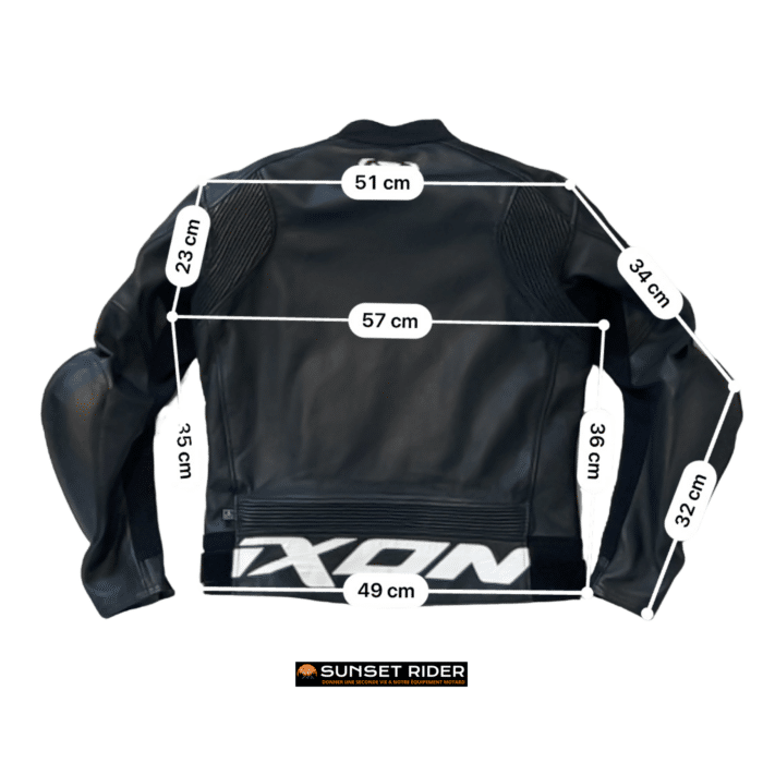 Mesures et guide des tailles en cm blouson moto cuir IXON L Homme occasion