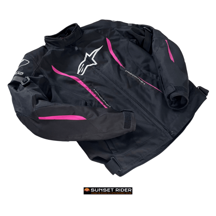 equipement motard occasion alpinestar noir et rose
