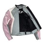 segura vintage cuir femme t2 M rose et blanc