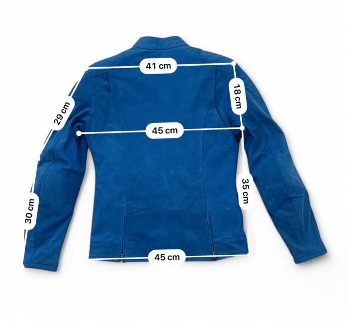 Mesure et guide taille en cm Blouson moto en cuir Furygan Debbie S Femme – Excellent état – Seconde main