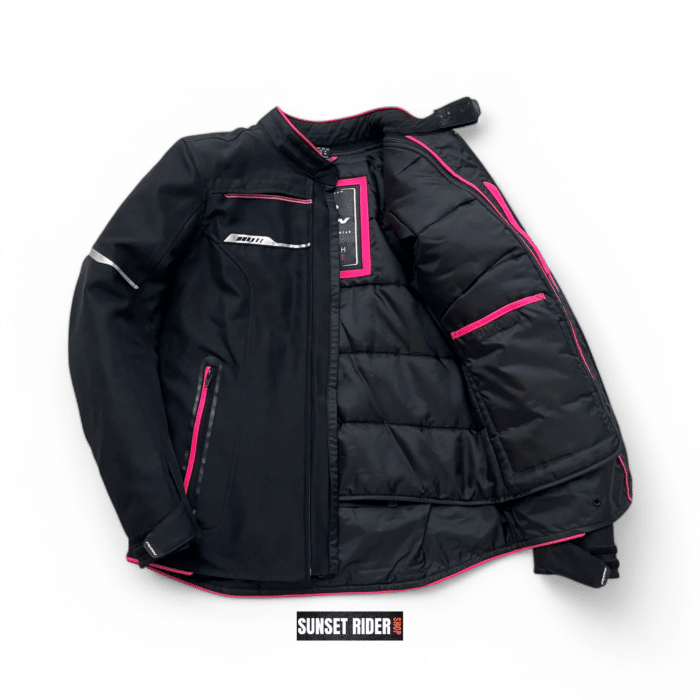 Veste moto ixon rose et noir femme seconde main taille S