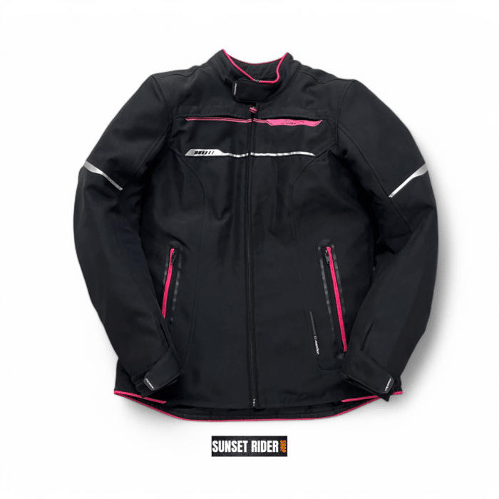 Veste moto ixon rose et noir femme seconde main taille S