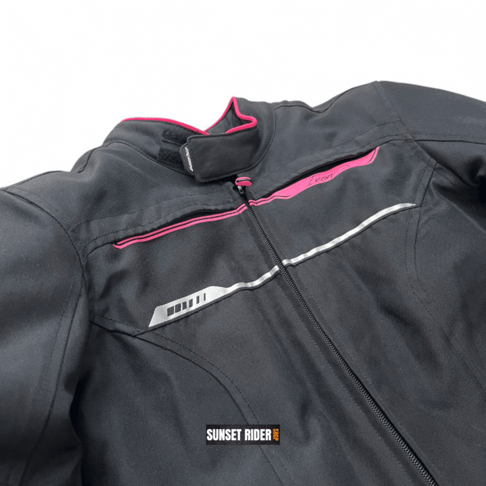 Veste moto ixon rose et noir femme seconde main taille S