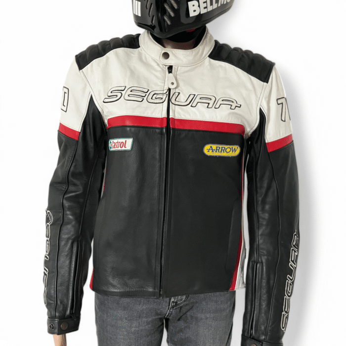 Blouson cuir vintage Segura 70 Castrol S Femme – Seconde main – Très bon état