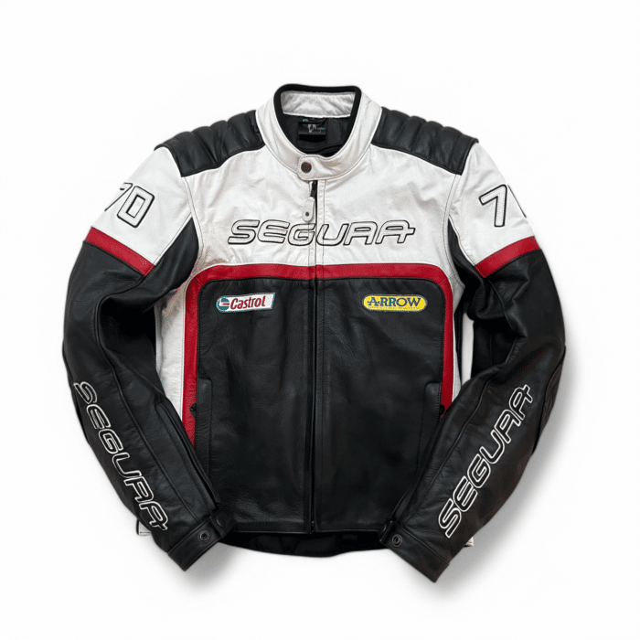 Blouson cuir vintage Segura 70 Castrol S Femme – Seconde main – Très bon état