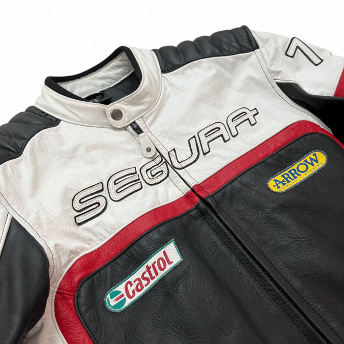 Blouson cuir vintage Segura 70 Castrol S Femme – Seconde main – Très bon état