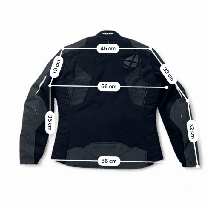 Mesures et guide des tailles en cm Veste moto IXON Cell Lady L Femme - Très bon état - Sunset Rider