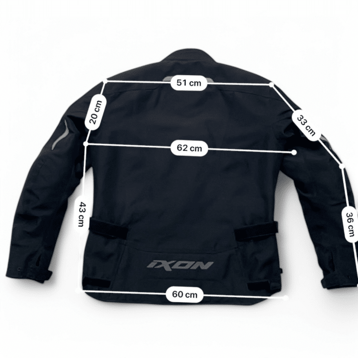 Mesures et guide des tailles en cm Blouson moto textile Ixon L Homme – Seconde main – Très bon état