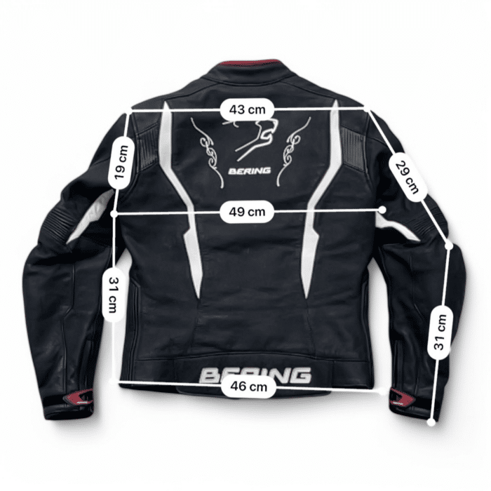 Mesures et guide des tailles en cm Blouson cuir moto BERING Agira R Lady S/T1 Femme - Très bon état - Sunset Rider