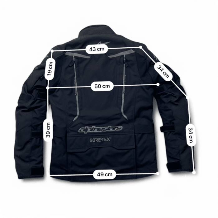 Mesures et guide des tailles en cm Veste moto ALPINESTARS Patron Gore-Tex S Homme - Excellent état - Sunset Rider