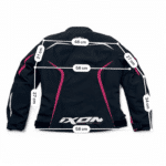 Mesures et guide des tailles en cm Veste moto IXON Textile XL Femme - Très bon état - Sunset Rider