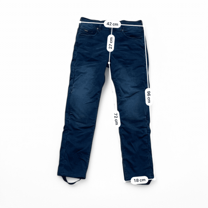 Mesures et guide des tailles en cm Jean moto homme M/W29 – Très bon état – SUNSET RIDER