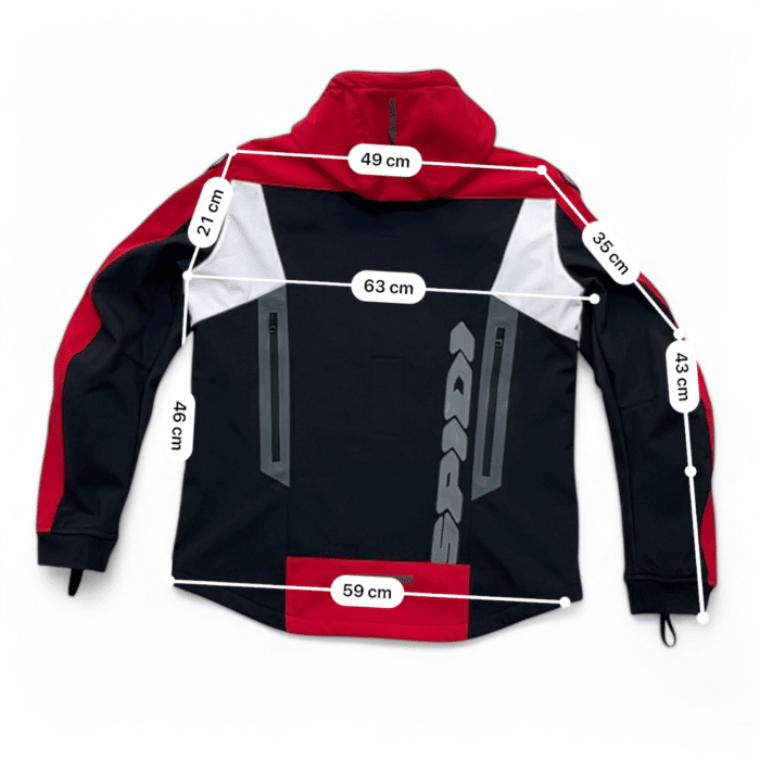 Mesure et guide en cm Veste moto SPIDI Hoodie Warrior XXL Homme