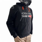 Veste moto textile de seconde main. Alpinestars Hoodie Chrome Ignition. Taille M Homme. Très bon état.