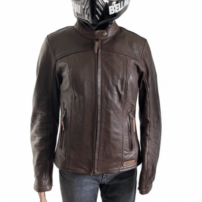 Blouson moto cuir IXON Crank Air Lady M Femme – Très bon état