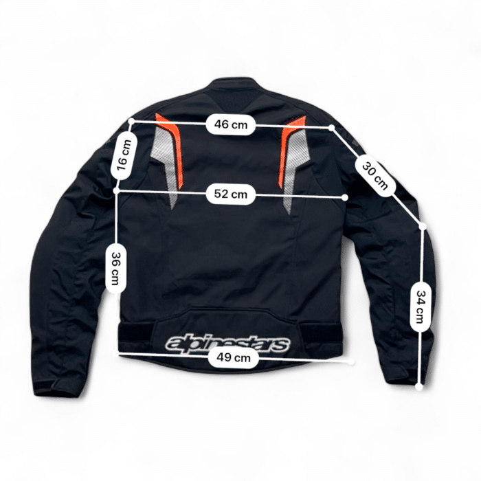Guide taille et mesure en cm Blouson moto textile Alpinestars T-GP Plus R V3 Noir – Très bon état 