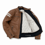 blouson moto cuir Segura Stripe seconde main en taille L pour homme
