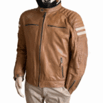 blouson moto cuir Segura Stripe seconde main en taille L pour homme