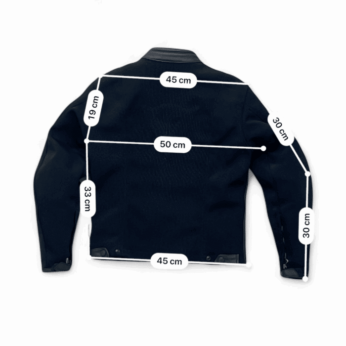 Guide taille et mesure en cm blouson moto cuir Dainese seconde main en taille L/46 pour femme