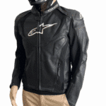 blouson moto cuir Alpinestars Jaws V3 seconde main en taille S/48