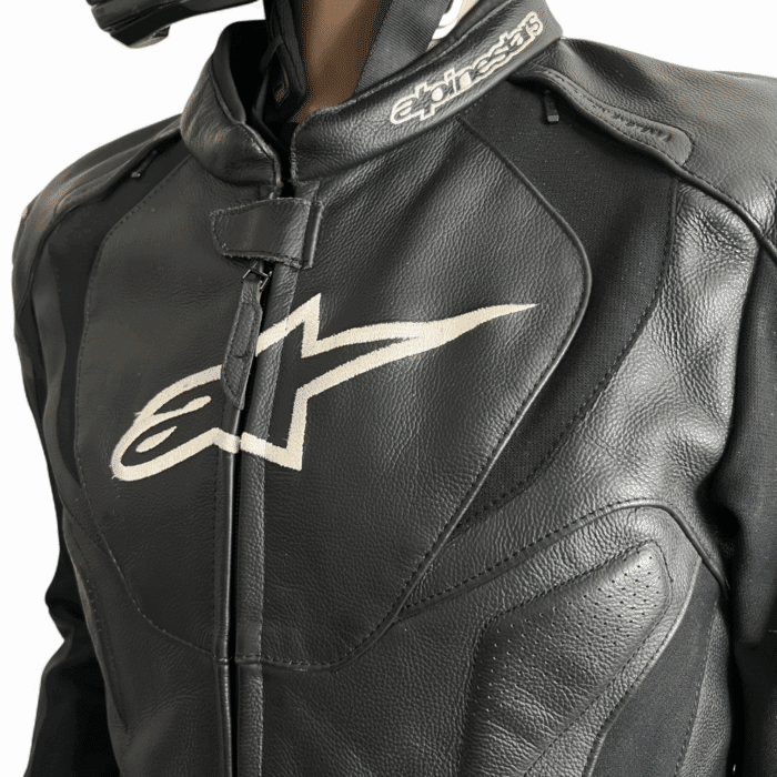 blouson moto cuir Alpinestars Jaws V3 seconde main en taille S/48