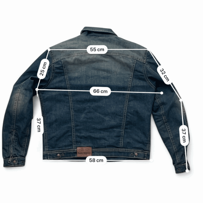 Mesures en cm et guide taille blouson Helstons Cannon Ball Dirty seconde main en taille XXL