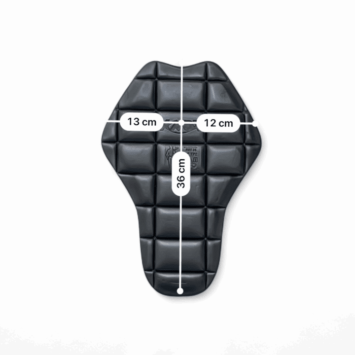 Mesure en cm Compacte et légère, la dorsale moto Knox en taille XS